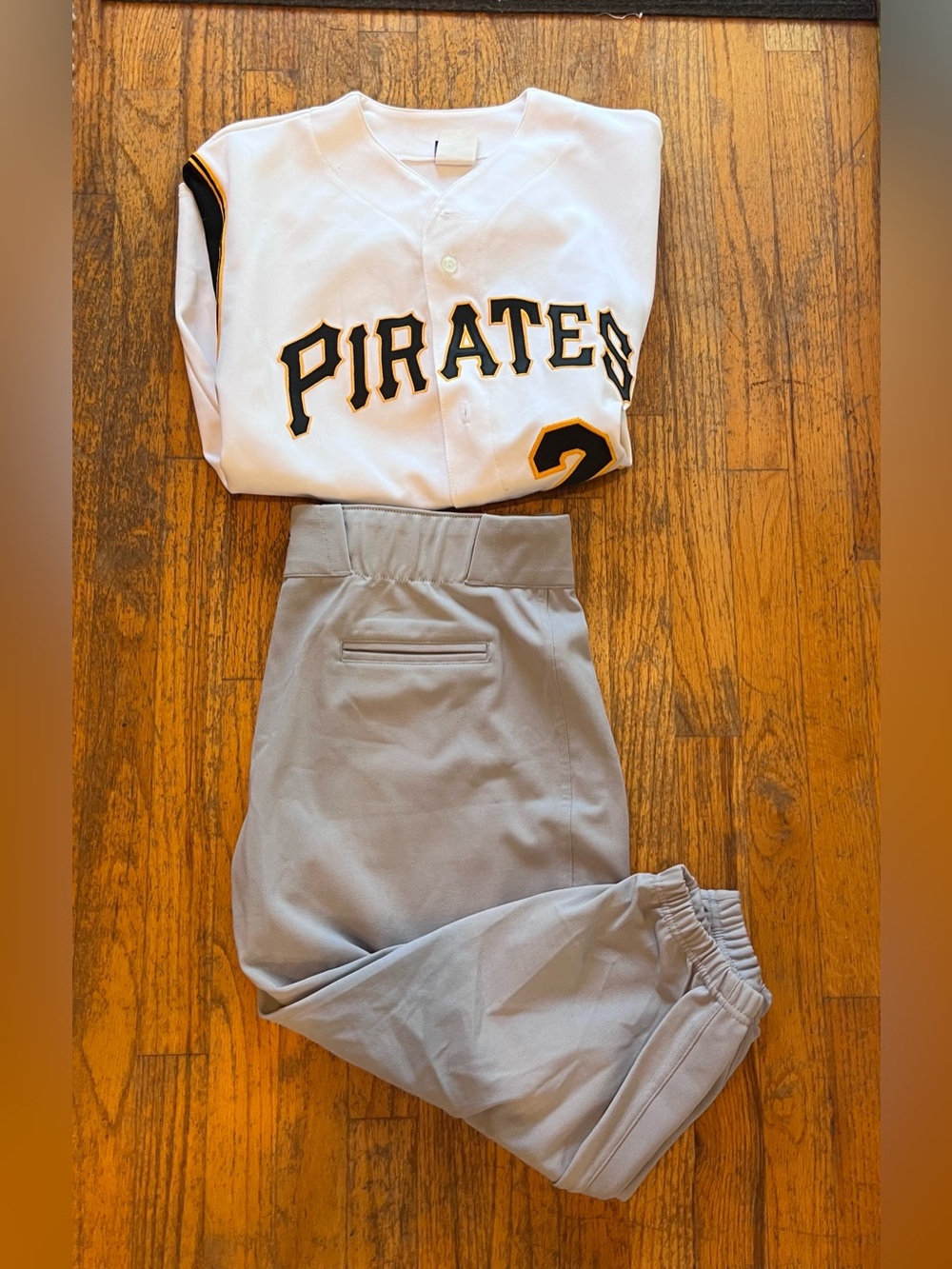 Pittsburgh Pirates baseball Majestic Jersey Size L • free baseball pants XL